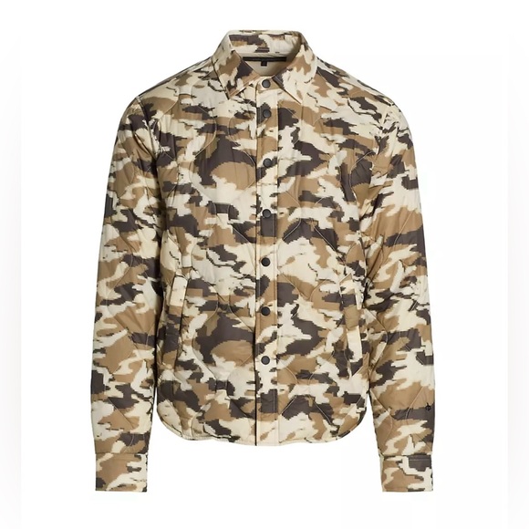 EUC Rag & Bone Sz M Padded Dane Nylon Jacket Overshirt in Desert Camo - Picture 2 of 15